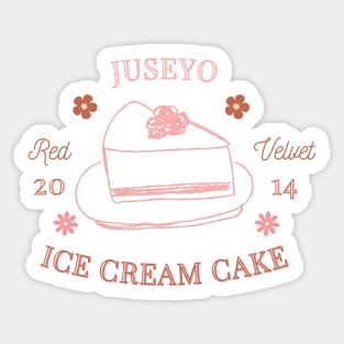 Red Velvet Ice Cream Cake Sticker